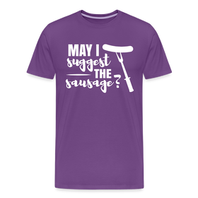 May I Suggest The Sausage Funny BBQ Men's Premium T-Shirt
