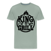 King of the Grill Father's Day BBQ Men's Premium T-Shirt - steel green