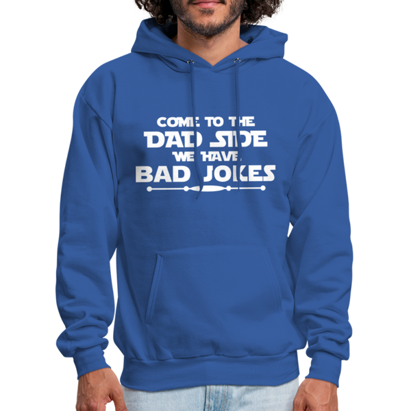 Come to the Dad Side, We Have Bad Jokes Heavy Blend Adult Hoodie - royal blue