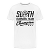 Sloth Running Team Champion Men's Premium T-Shirt - white