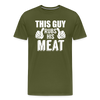 This Guy Rubs His Meat Funny BBQ Men's Premium T-Shirt - olive green