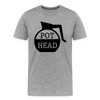 Pot Head Funny Coffee Men's Premium T-Shirt - heather gray