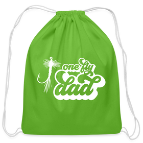 One Fly Dad Fly Fishing Cotton Drawstring Bag