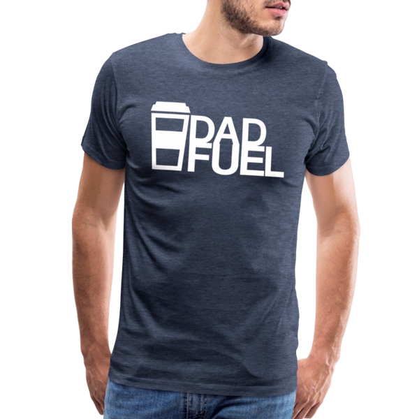 Dad Fuel Funny Coffee Men's Premium T-Shirt - heather blue