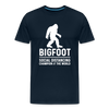 Bigfoot Social Distancing Champion of the World Men's Premium T-Shirt - deep navy