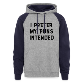 I Prefer my Puns Intended Colorblock Hoodie