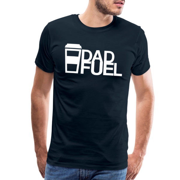 Dad Fuel Funny Coffee Men's Premium T-Shirt - deep navy