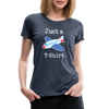 Just a Plane T-Shirt Airplane Pun Women’s Premium T-Shirt - heather blue