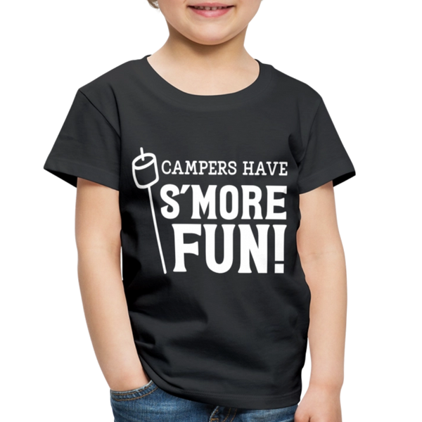 Camper's Have S'More Fun! Funny Camping Toddler Premium T-Shirt - black