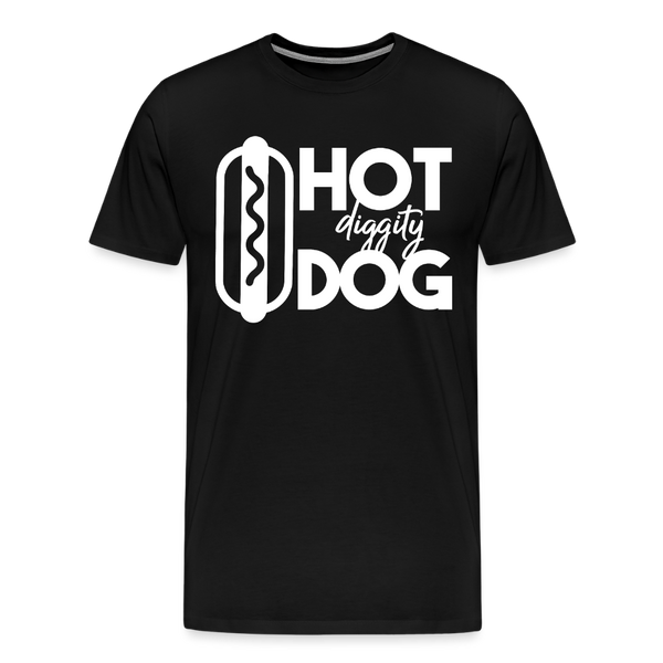 Hot Diggity Dog Funny Grilling Men's Premium T-Shirt - black