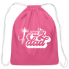 One Fly Dad Fly Fishing Cotton Drawstring Bag - pink