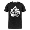 King of the Grill Father's Day BBQ Men's Premium T-Shirt - charcoal grey