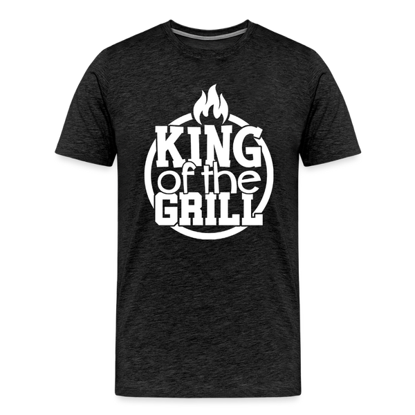 King of the Grill Father's Day BBQ Men's Premium T-Shirt - charcoal grey