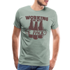 Working on my 6 Pack Men's Premium T-Shirt - steel green