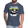 You Gonna Eat That Funny Panda Fitted Cotton/Poly T-Shirt by Next Level - heather navy