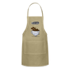 On my Way Cartoon Coffee Cup Adjustable Apron - khaki