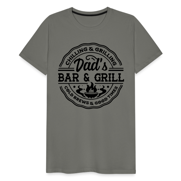 Dad's Bar & Grill Men's Premium T-Shirt - asphalt gray