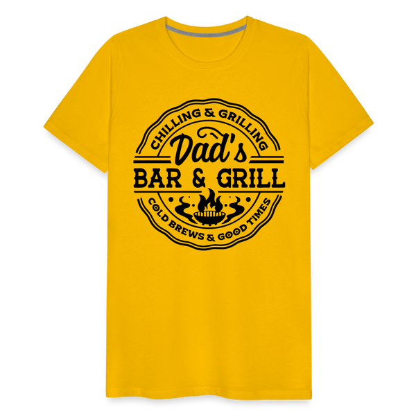 Dad's Bar & Grill Men's Premium T-Shirt - sun yellow