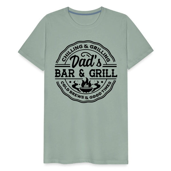 Dad's Bar & Grill Men's Premium T-Shirt - steel green