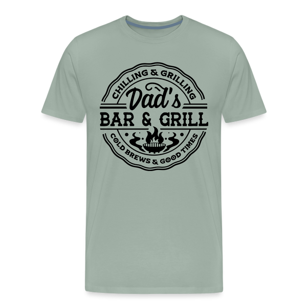 Dad's Bar & Grill Men's Premium T-Shirt - steel green