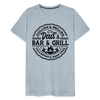 Dad's Bar & Grill Men's Premium T-Shirt - heather ice blue