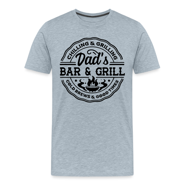Dad's Bar & Grill Men's Premium T-Shirt - heather ice blue
