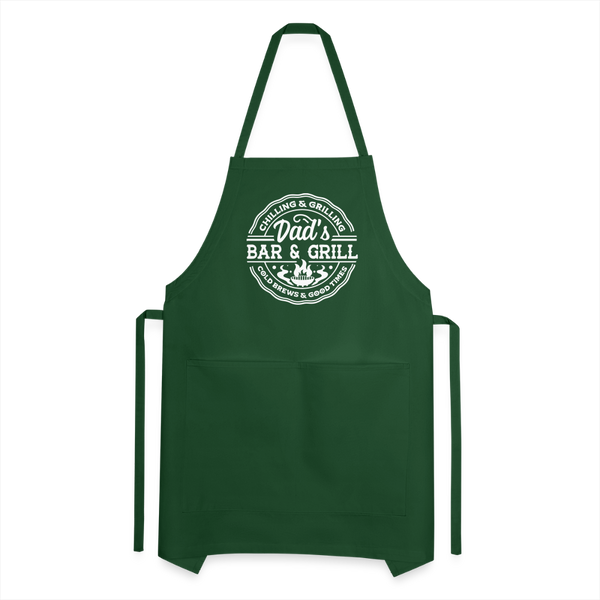 Dad's Bar & Grill Adjustable Apron - forest green