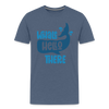 Whale Hello There Whale Pun Kids' Premium T-Shirt - heather blue