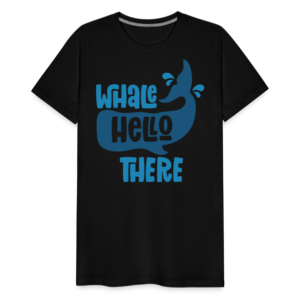Whale Hello There Whale Pun Men's Premium T-Shirt - black