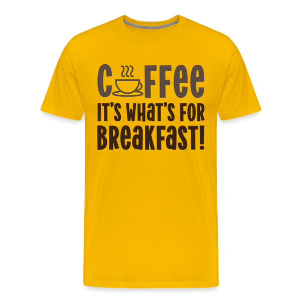 Coffee it's what's for Breakfast! Men's Premium T-Shirt - sun yellow