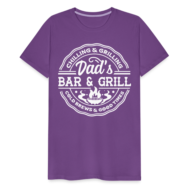 Dad's Bar & Grill Men's Premium T-Shirt - purple