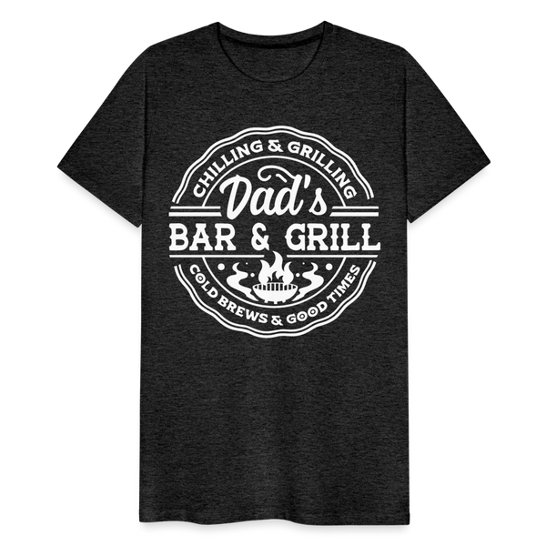 Dad's Bar & Grill Men's Premium T-Shirt - charcoal grey