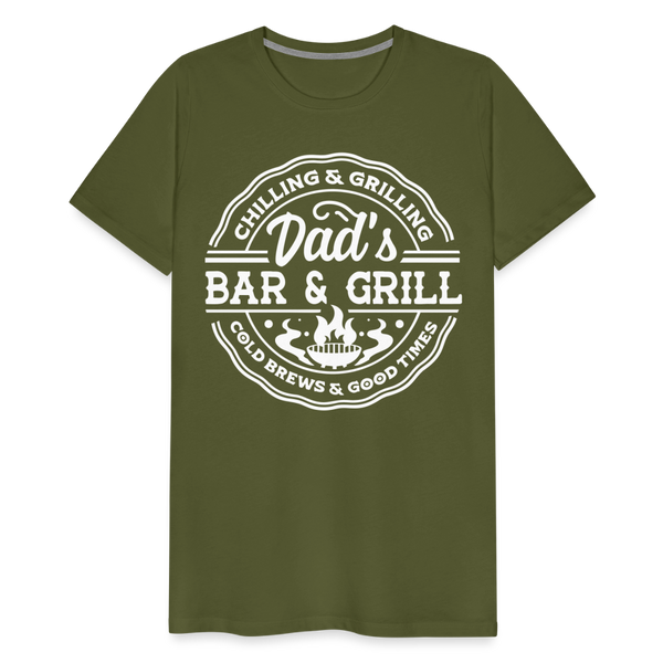 Dad's Bar & Grill Men's Premium T-Shirt - olive green