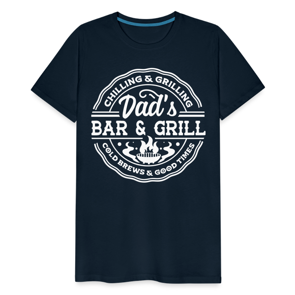 Dad's Bar & Grill Men's Premium T-Shirt - deep navy