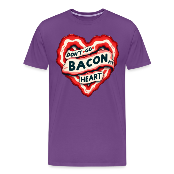 Don't Go Bacon My Heart Men's Premium T-Shirt - purple