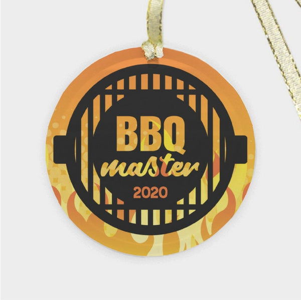 BBQ Master Funny Dad Grilling Christmas Ornament