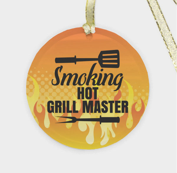 Smoking Hot Grill Master Funny Dad Grilling Christmas Ornament