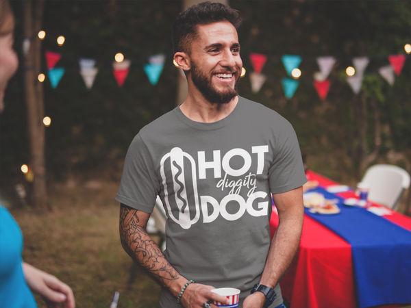 Hot Diggity Dog Funny Grilling Men's Premium T-Shirt