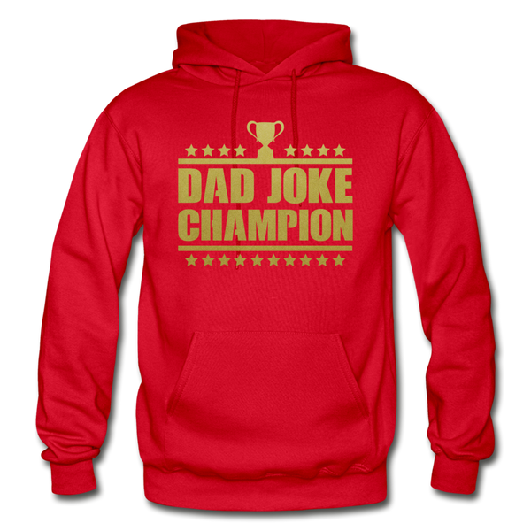 Dad Joke Champion Heavy Blend Adult Hoodie - red