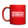 Bad Puns That's How Eye Roll Full Color Mug