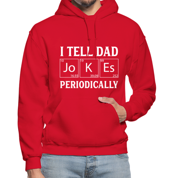 I Tell Dad Jokes Periodically Gildan Heavy Blend Adult Hoodie - red
