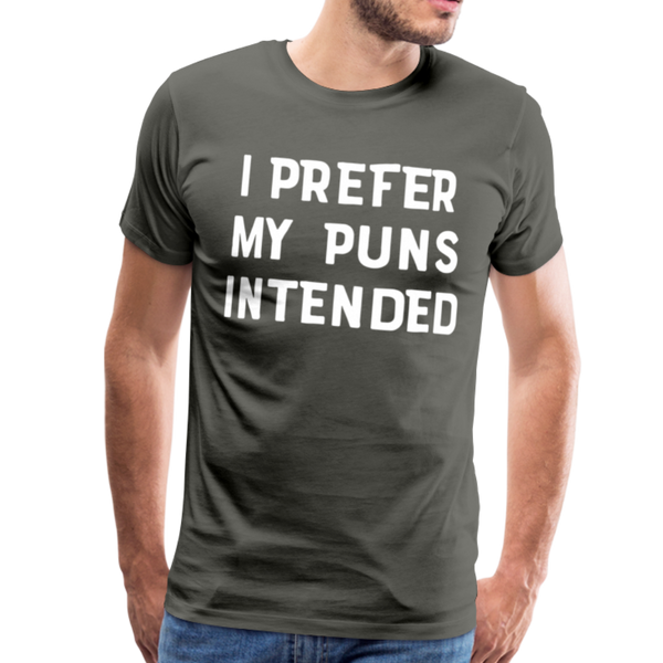 I Prefer My Puns Intended Men's Premium T-Shirt - asphalt gray