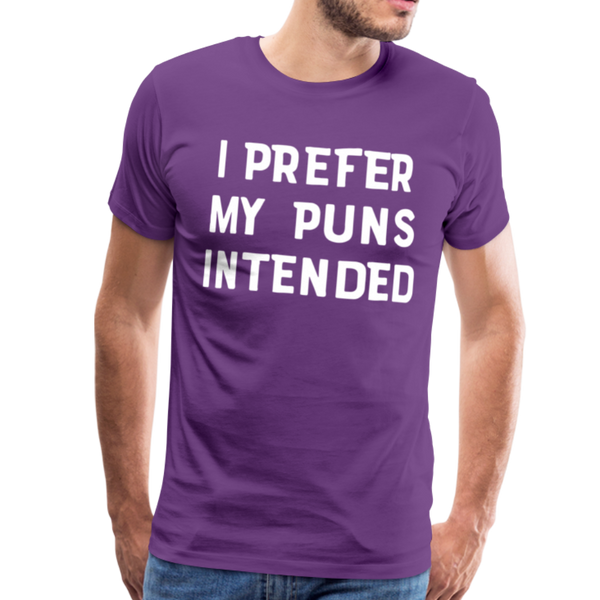 I Prefer My Puns Intended Men's Premium T-Shirt - purple