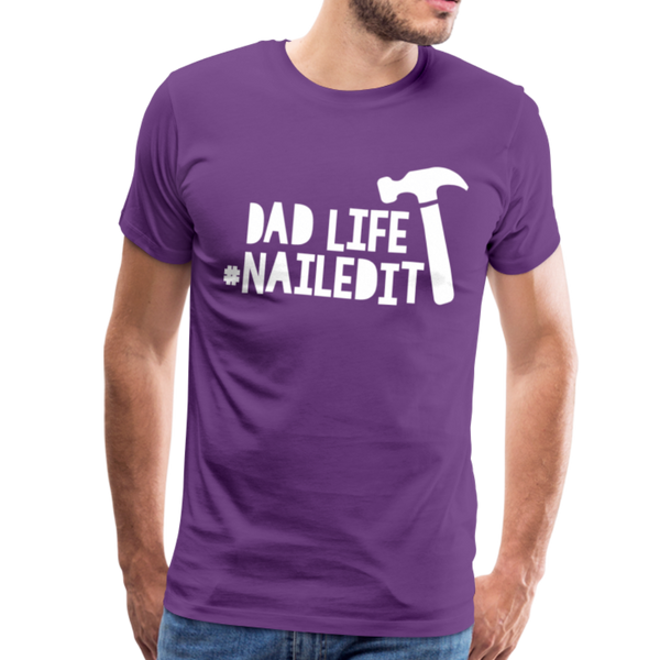 Dad Life Nailed It Men's Premium T-Shirt - purple
