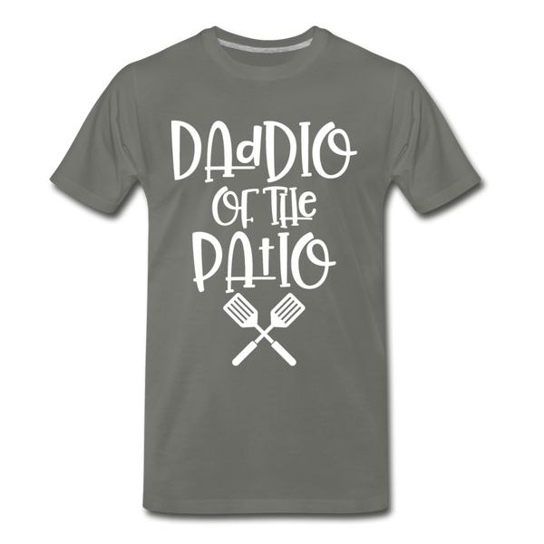 Daddio of the Patio BBQ Dad Premium T-Shirt - asphalt gray