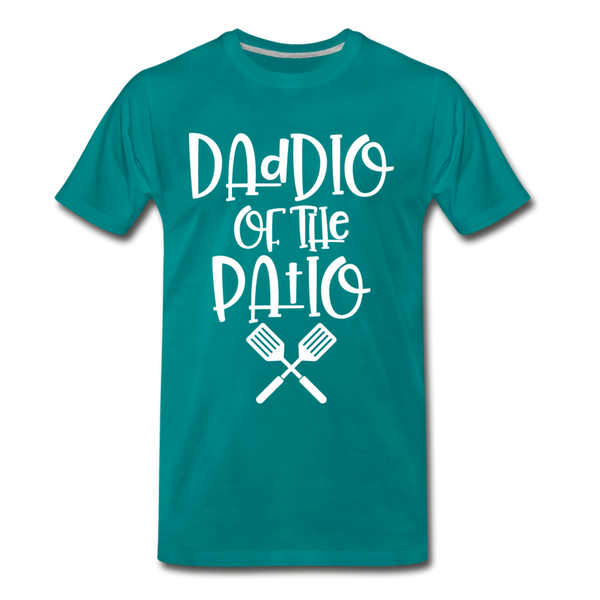 Daddio of the Patio BBQ Dad Premium T-Shirt - teal