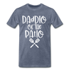 Daddio of the Patio BBQ Dad Premium T-Shirt - heather blue