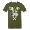Daddio of the Patio BBQ Dad Premium T-Shirt - olive green