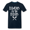 Daddio of the Patio BBQ Dad Premium T-Shirt - deep navy