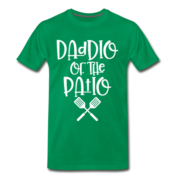 Daddio of the Patio BBQ Dad Premium T-Shirt - kelly green